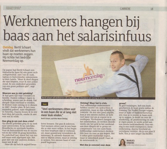 interview neem ontslag
